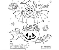 Halloween colouring sheet pic